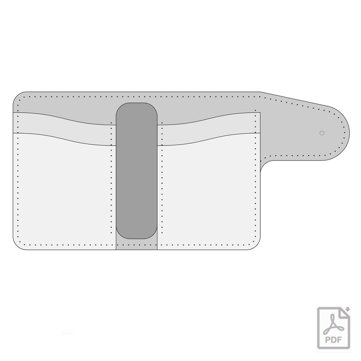 Short Biker Wallet Pattern Open Short Biker Wallet Pattern Open